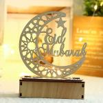 Eid Mubarak Crescent with Bottom Light Stand