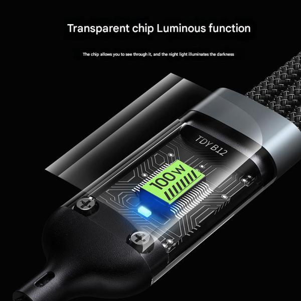100W Smart Multi-Function Charging Cable with Advanced Technology