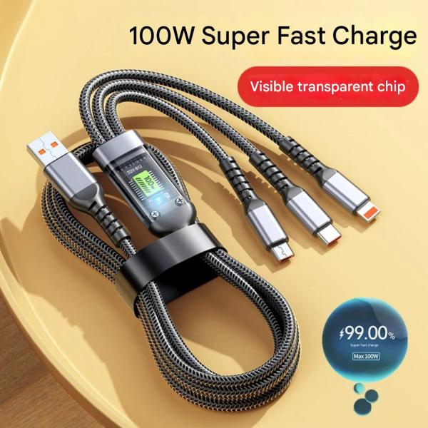 100W Smart Multi-Function Charging Cable with Advanced Technology