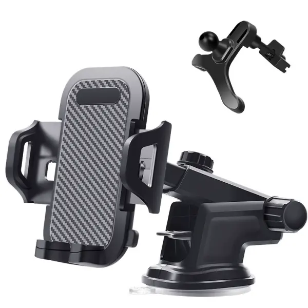 Car phone holder with suction base for smart stability while driving