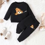 Give your child a look that combines comfort and elegance with this modern black set, specially designed to reflect the playful spirit of childhood.