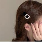 2pieces of girls' hair clips with a distinctive diamond piece and three different shapes