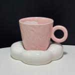 Ceramic coffee cup and saucer – plain