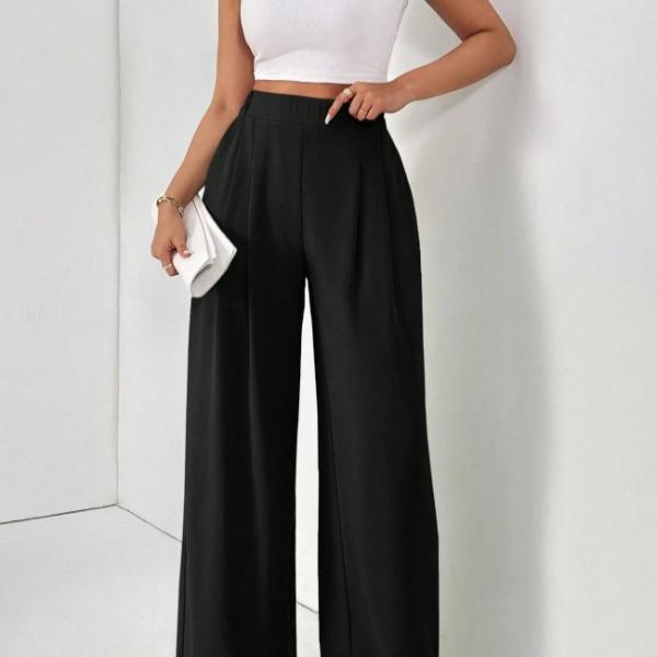 High-Waisted Wide-Leg Women's Casual Thin Pants