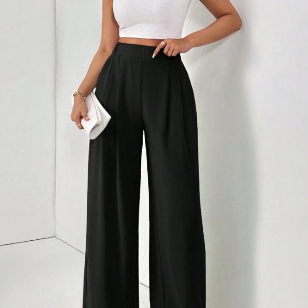 High-Waisted Wide-Leg Women's Casual Thin Pants