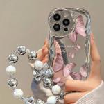 Shockproof and anti-slip phone case, transparent printed with simple floral pattern, compatible with iPhone models