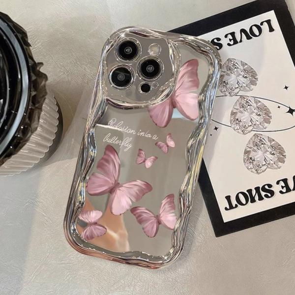 Shockproof and anti-slip phone case, transparent printed with simple floral pattern, compatible with iPhone models