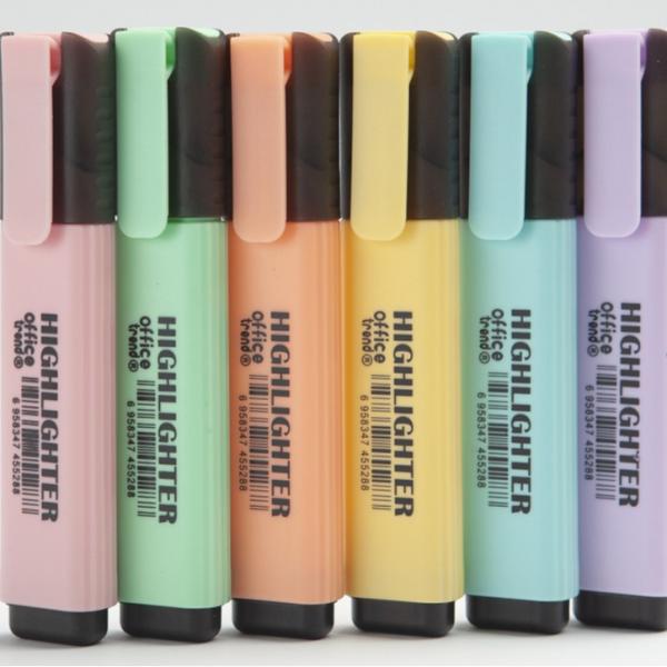 6-piece multi-color highlighter pen