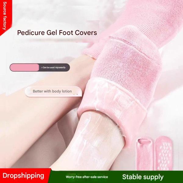 Moisturizing Rose Foot and Hand Mask, Gel Treatment for Exfoliation and Hydration