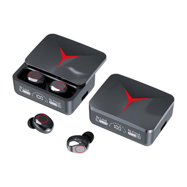Wireless headphones with a battery life of more than 48 hours, suitable for sports, compatible with Android and iOS devices, support voice calls, and come with a bag to store the headphones.