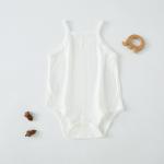 Newborn Baby Girls' Casual Solid Color Bodysuit Set Made of Knitted Fabrics