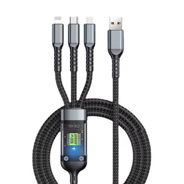 100W Smart Multi-Function Charging Cable with Advanced Technology