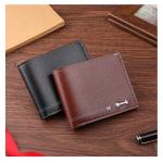 Dark leather wallet with a classic, elegant style