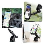 Car phone holder with suction base for smart stability while driving